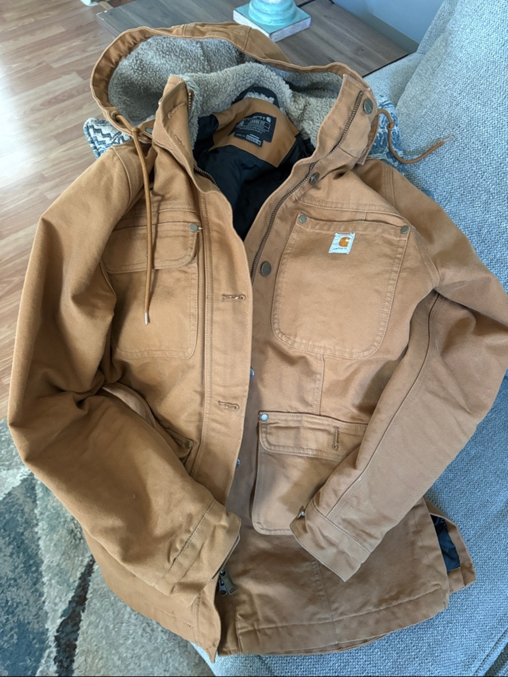Women’s Carhartt Loose Fit Duck Washed insulated coat - Picture 3 of 6